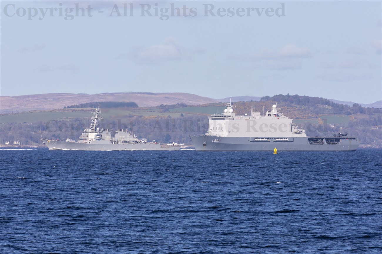 Johan de Witt, USS Porter,  Great Cumbrae