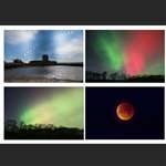 4 greetings cards - astronomy