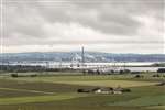 View from Clackmannan Tower to the Kincardine and Clackmannanshire bridges and Grangemouth