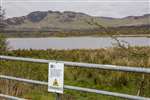 Sign about ground nesting birds, RSPB Loch Lomond
