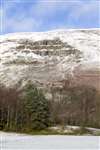 Campsie Fells in the snow with lava flows