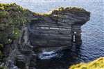Headland with natural arch at Burgh Head, Stronsay, Orkney
