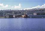 Container ship Atlantic Conveyor in Port Glasgow in 1987