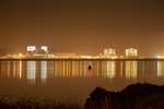 Hunterston Nuclear Power Stations, Firth of Clyde by night in 2006