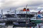Port Askaig harbour, Islay, with CalMac ferry Finlaggan and the Jura ferry Eilean Dhiura