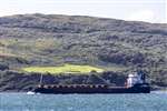 Cargo vessel Fri Porsgrunn in the Sound of Islay