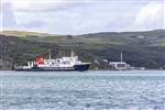 MV Hebridean Isles leaving Port Askaig passing Caol Ila distillery