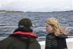 Guiding passengers on a Seatrek wildlife cruise on Loch Roag