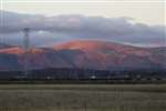 Sunset over the Ochil Hills from Skinflats