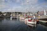 Yachts and floatel in Lerwick harbour