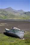 old boat and Ben More, Loch Scridain