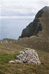 Cleits and cliffs at the Gap on Hirta, St Kilda