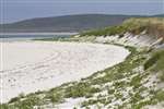Shell beach and sand dunes, Traigh Sgurabhal, Eoligarry, Barra