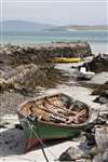 Rowing boats in Harbour, Eoligarry, Eolaigearraidh, Barra