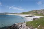 Coilleag a' Phrionnsa sandy beach on west coast of Eriskay